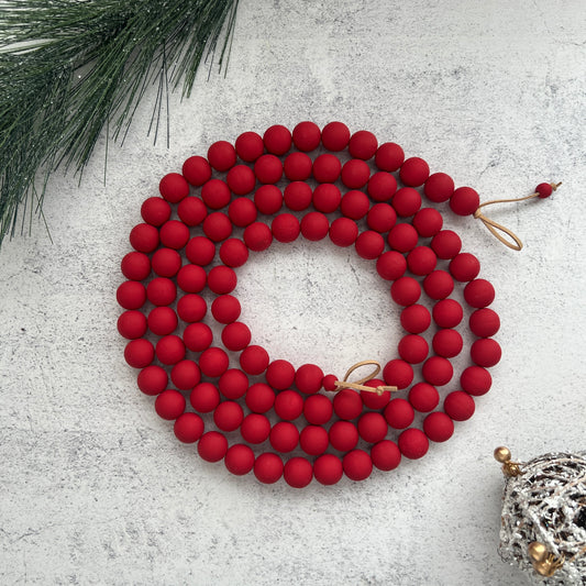 Red Christmas Tree Garland, Mantel Garland