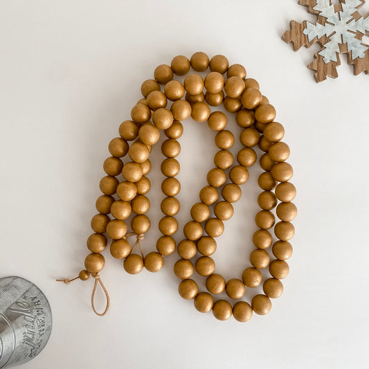 Gold bead garland Holiday Decor 