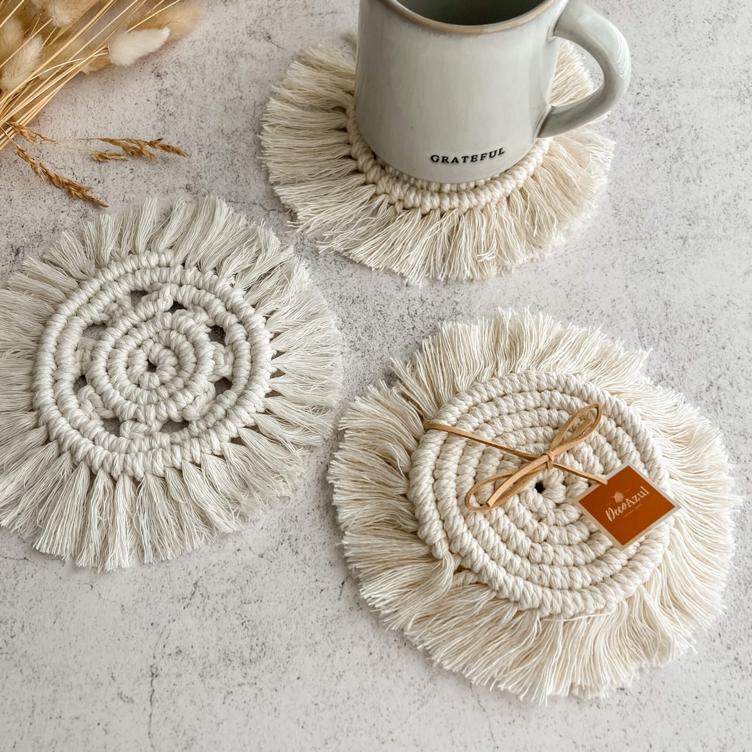 macrame coasters